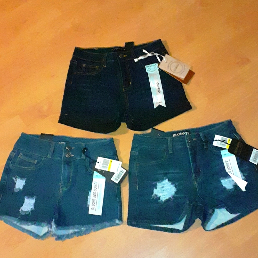 BNWT womens denim stretchy shorts bundle